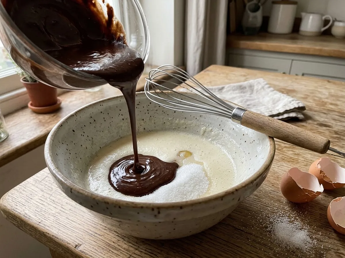 Chocolate fondant with a molten centre — step 2
